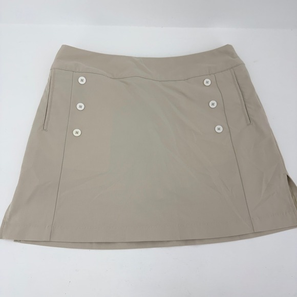 adidas Pants - Adidas ClimaCool Golf Skort Khaki Tan Button Front AE7002 Womens 6